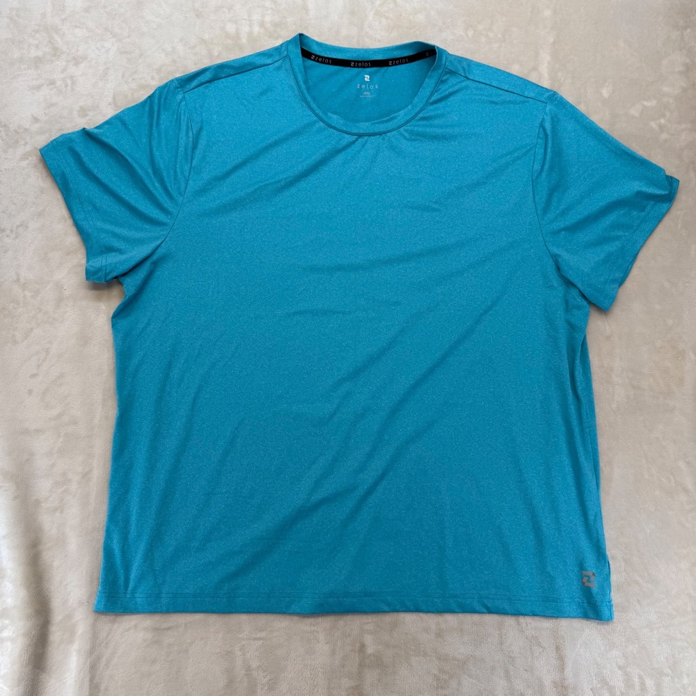 Zelos Performance T-Shirt Mens XXL Teal Excellent Heathered Short Sleeve Tee